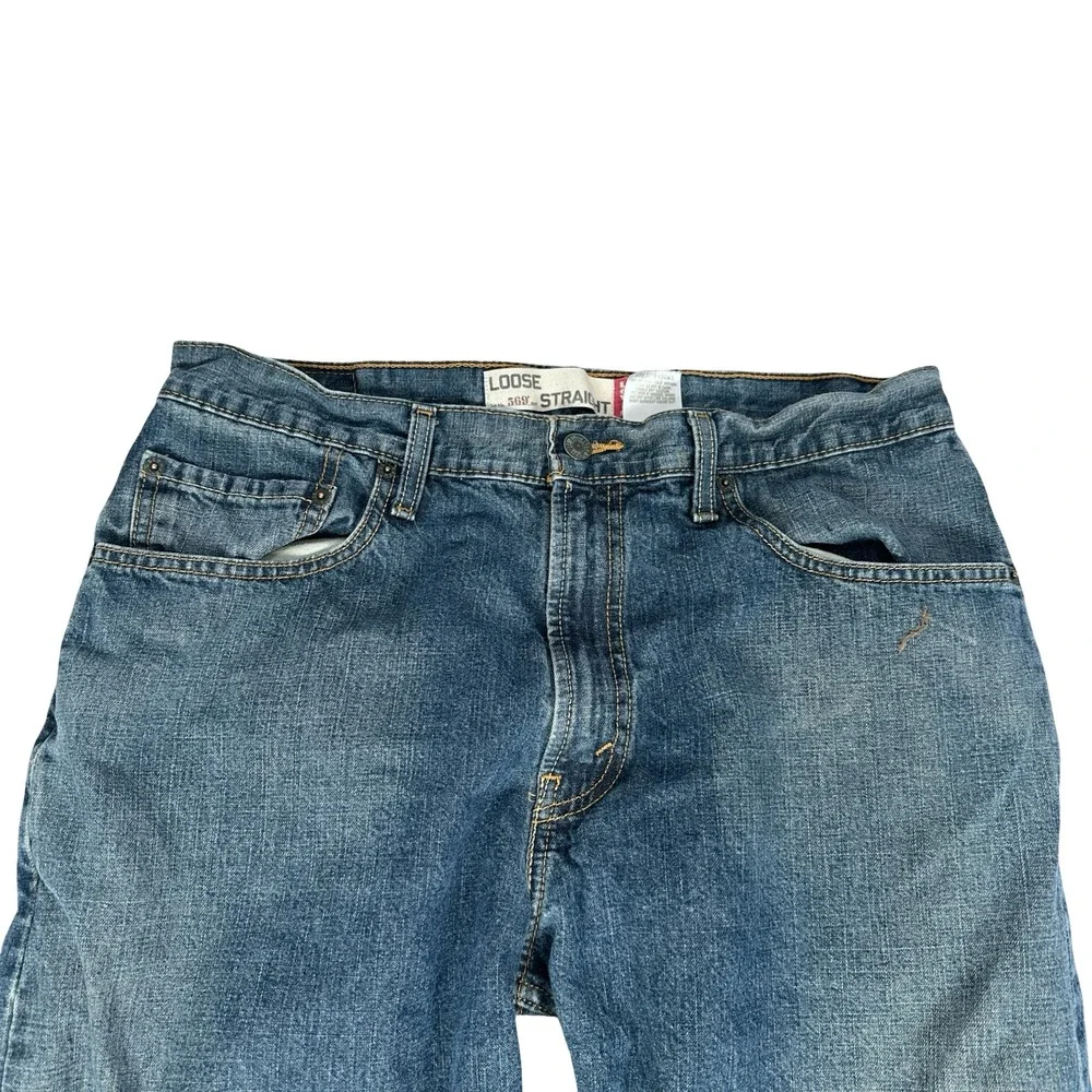 Levis 569 Loose Straight Jeans Mens 33x30 Blue Denim Y2K Baggy Skater 005690618